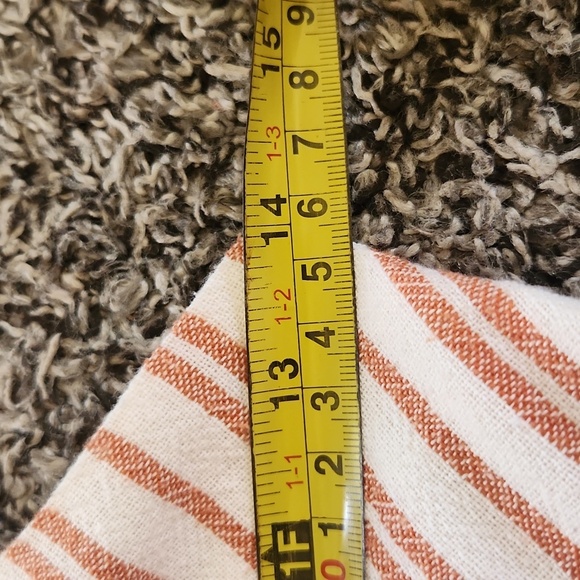 Zara Cream Orange Striped Mini Wrap Dress Sixe XS - Picture 14 of 16